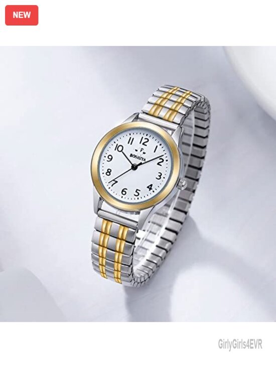 Women\'s Stretch Band Watch Easy Reader 30mm Analog Quartz Stainless Steel main image 5